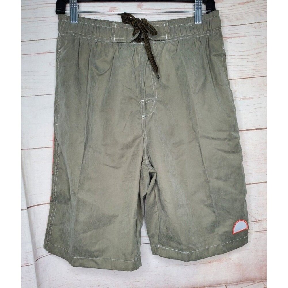 Authentic Brand 1998 The Image Stone Large Drawstring Mesh Swim Shorts